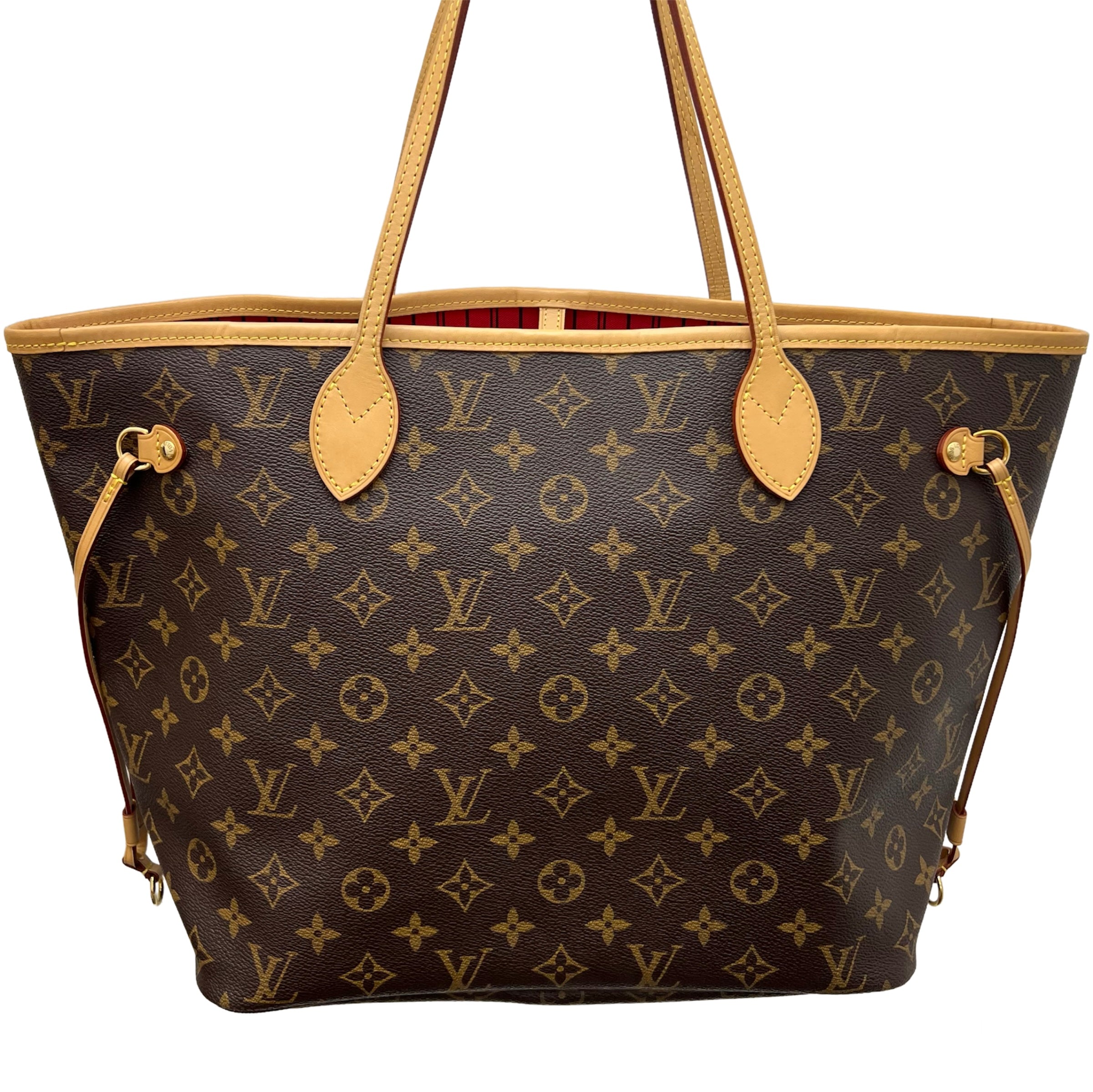 LOUIS VUITTON Neverfull MM Monogram Canvas Tote Bag Brown