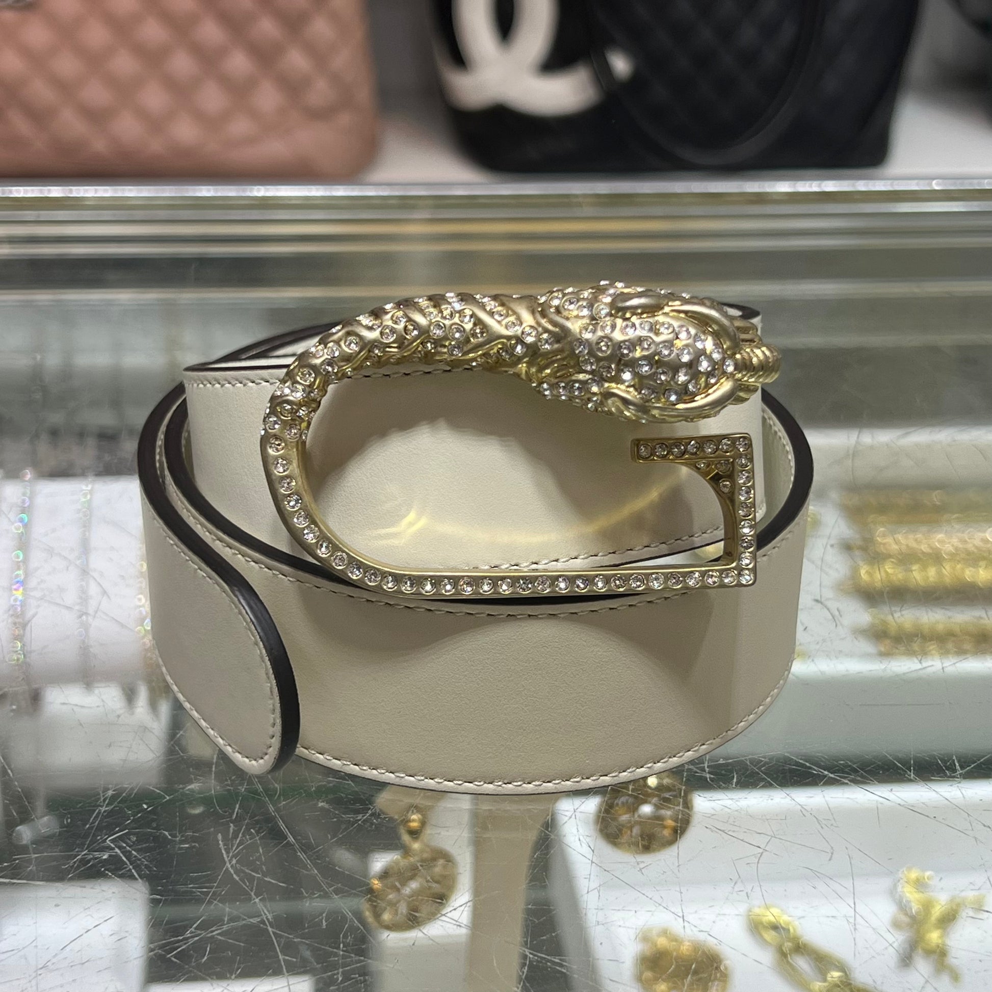 Gucci hot sale bling belt