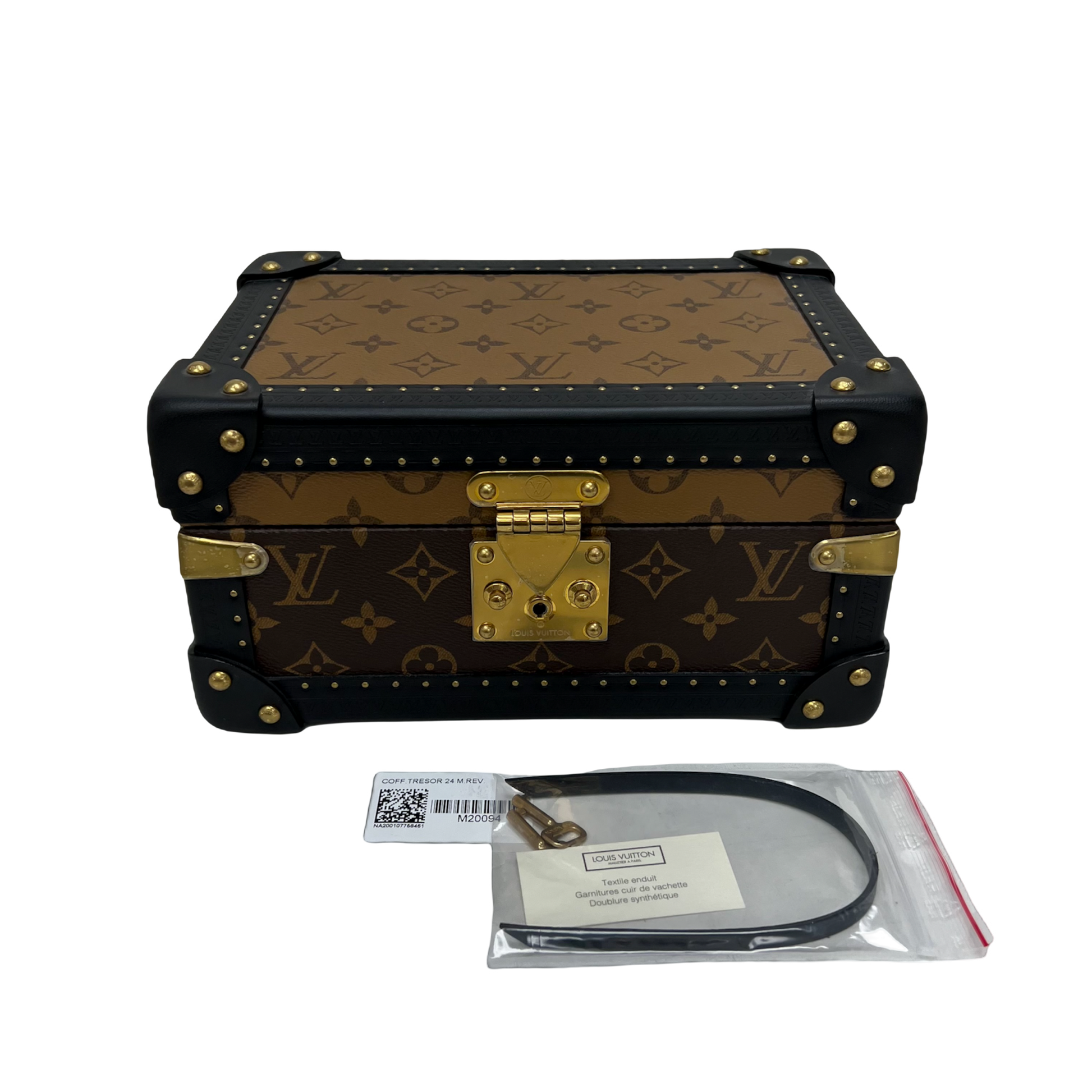 LOUIS VUITTON COFFRET TRESOR 24 JEWELRY BOX TRUNK BROWN M20094