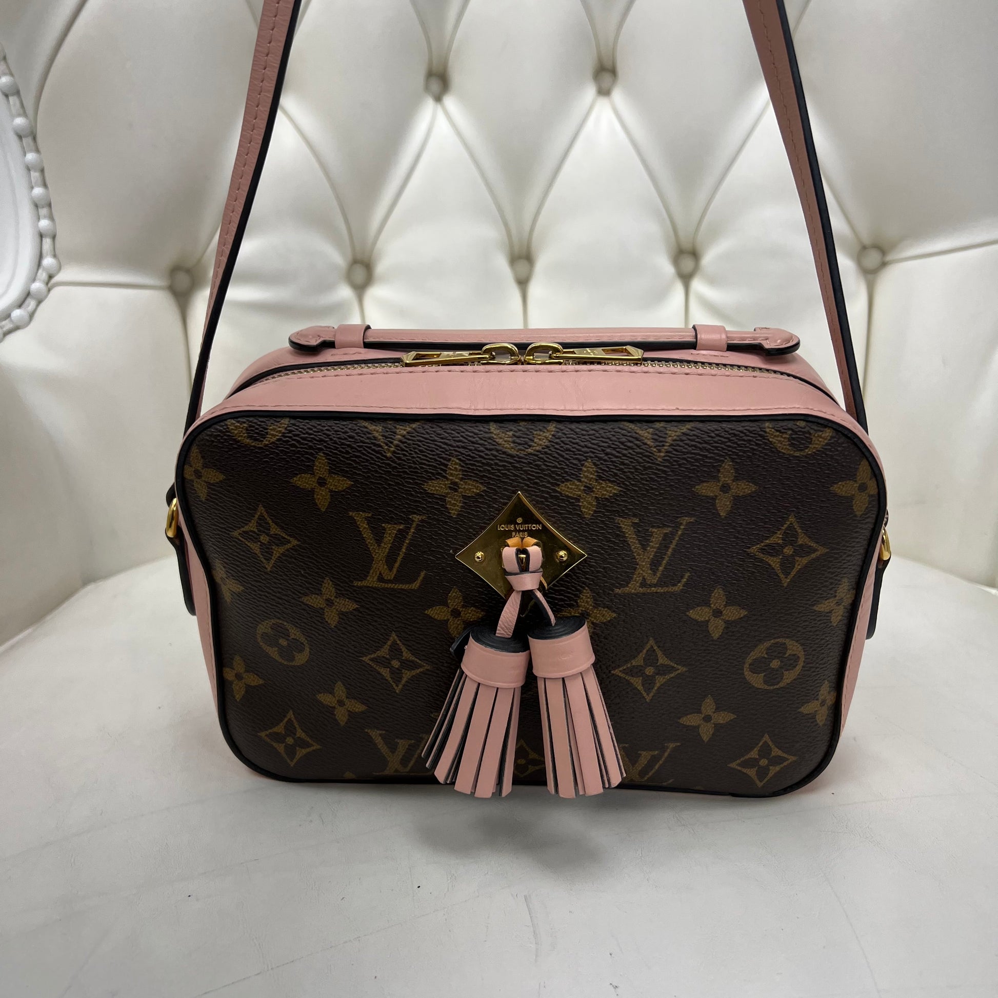 Louis Vuitton Monogram Canvas Rose Poudre Saintonge Crossbody Bag