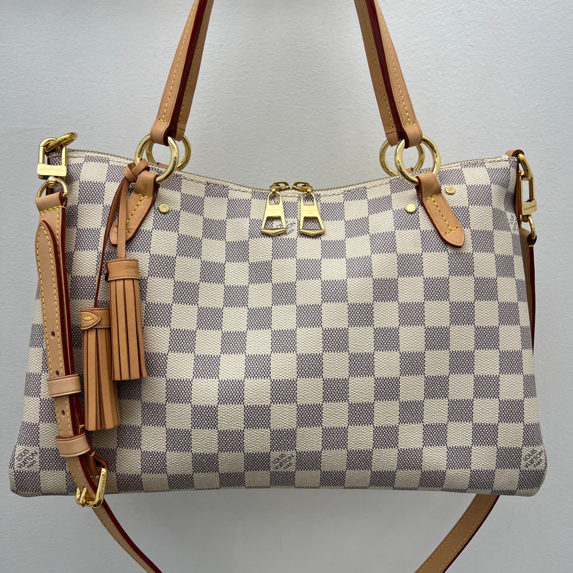 Louis Vuitton Lymington Tote Damier Azur in Coated Canvas with Gold-tone -  US
