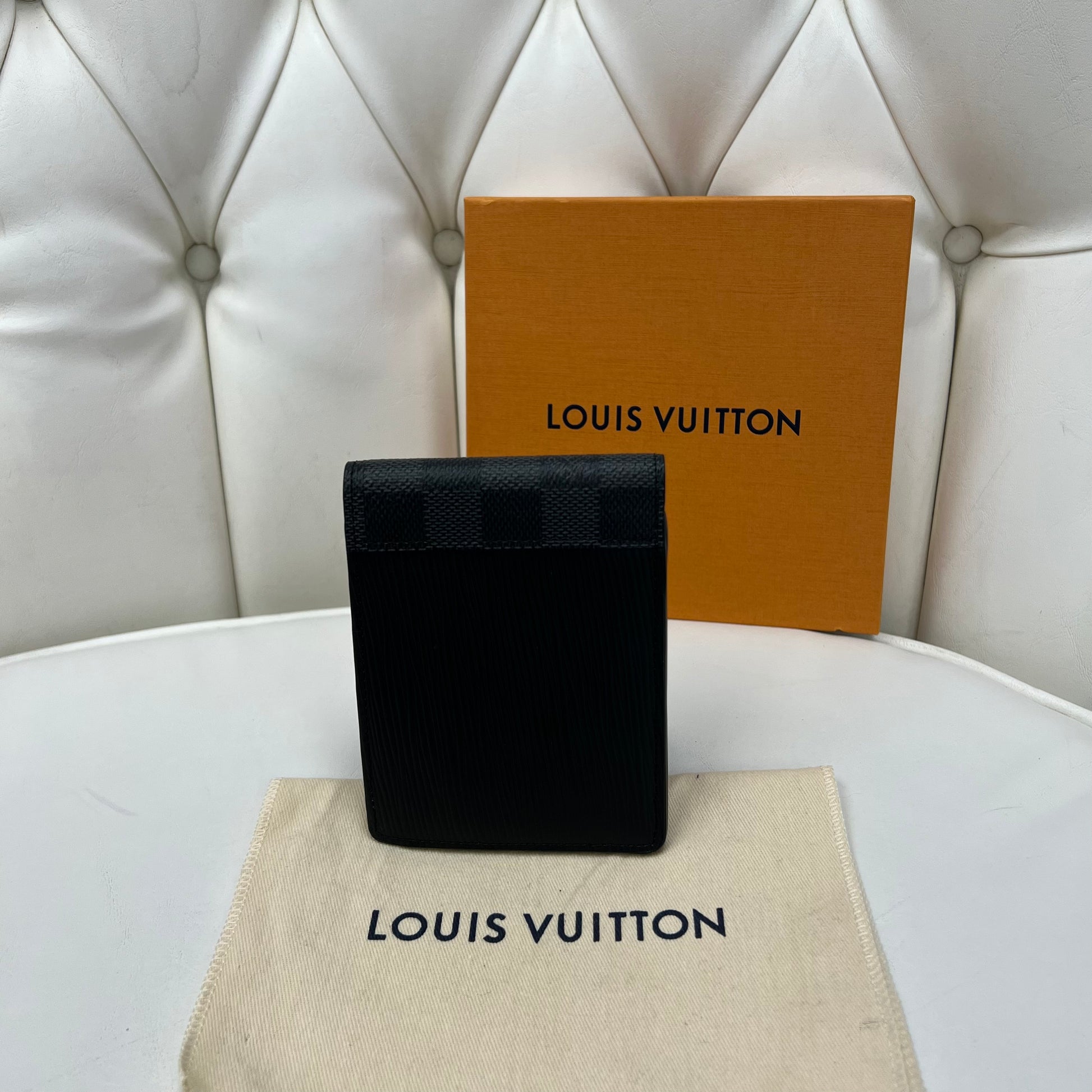 LOUIS VUITTON N62666 Neo Porte Cartes Card Holder Damier Graphite Rare  Design